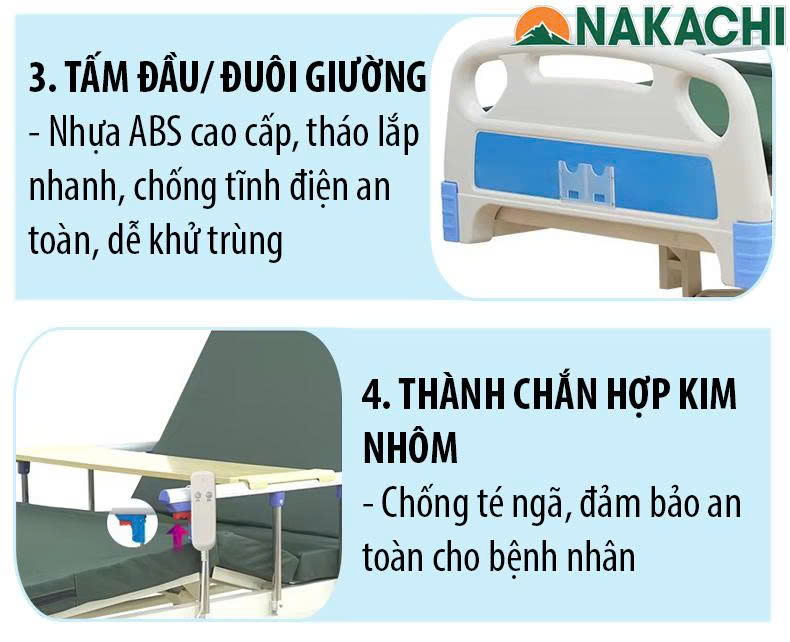 tấm đầu giường v&agrave; cuối giường bằng ABS